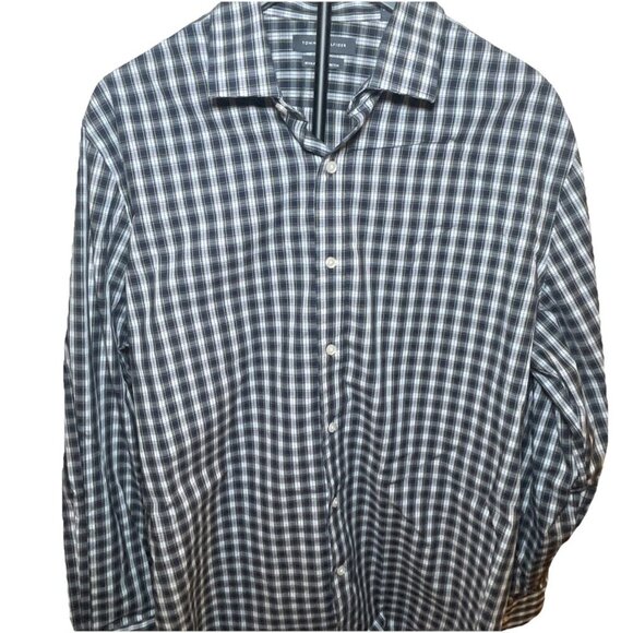 Tommy Hilfiger TH Flex Regular Fit Stretch XL‎ 17 34/35 Long Sleeve Plaid Shirt - Picture 6 of 12